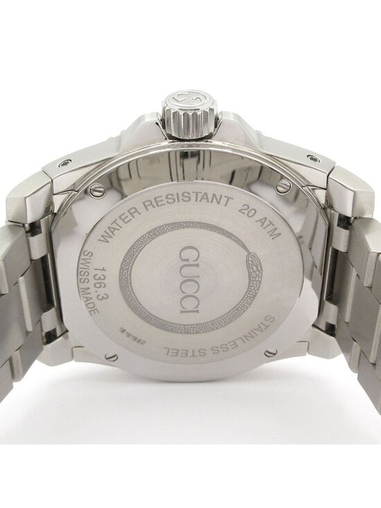 Gucci Watch Dive 136.3 SS Black